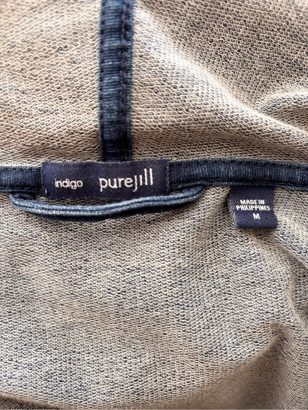 Washed Blue Hooded Denim-Style Jean Jacket - Picture 6 of 6